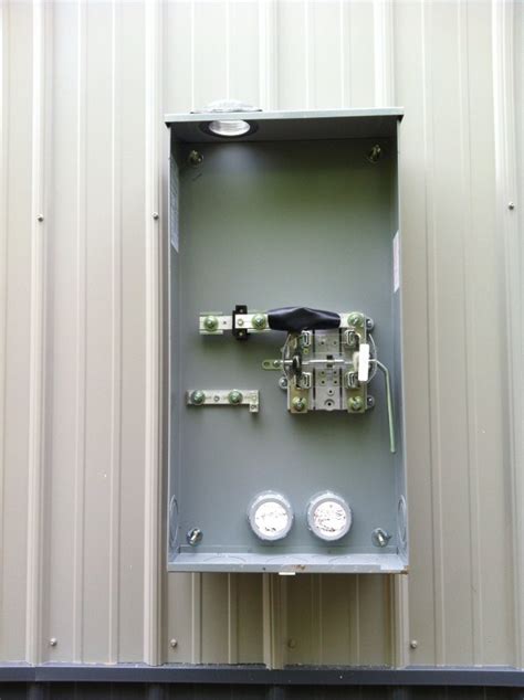 mounting meter box to metal building|metal building meter base installation.